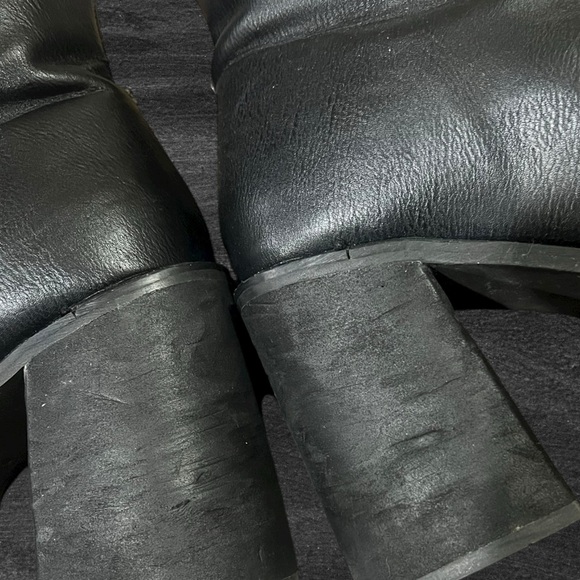 Current Mood Frankie O-Ring Platform Boots Size 8 Black Dolls Kill Y2K Goth - Picture 2 of 7